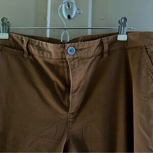 Garnet Hill gold chinos size 14